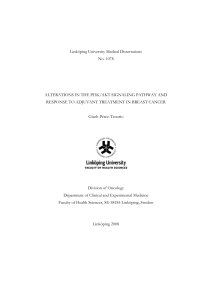 Alterations in the PI3K/AKT Signaling Pathway and Response to