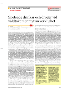 Spetsade drinkar och droger vid våldtäkt mer myt