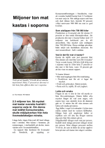 Miljoner ton mat kastas i soporna