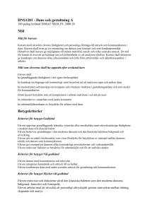 DNS1201 - Dans och gestaltning A