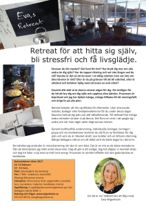 Retreat för att hitta sig själv, bli stressfri och få