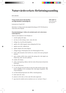 NFS 2017:4 Naturvårdsverkets föreskrifter om Björnlandets
