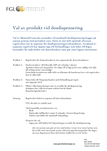 Val av produkt vid dosdispensering