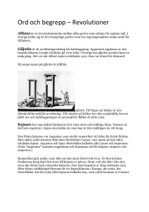 Ord och begrepp – Revolutioner