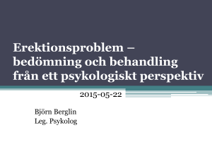 Erektionsproblem, bedömning och behandling ur ett
