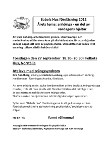 Att vara anhörig, arbetskamrat, granne, idrottskompis och