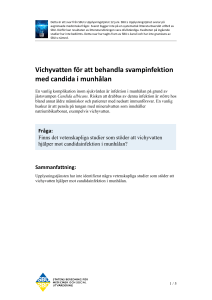 Vichyvatten för att behandla svampinfektion med candida i