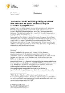 Ansökan om medel: nationell spridning av insatser från förstudien