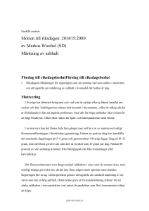 Märkning av salthalt - Riksdagens öppna data