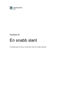 En snabb slant - Göteborgs Stad