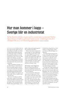 Hur man kommer i kapp – Sverige blir en industristat