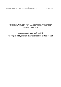 kollektivavtalet för landsbygdsnäringarna 1.2.2017