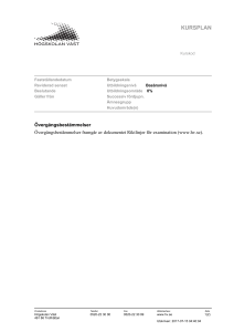 kursplan - Högskolan Väst