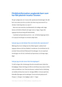 Föräldrainformation angående barn som har fått
