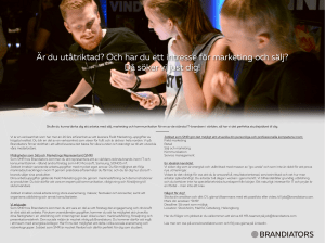 Är du utåtriktad? Och har du ett intresse för marketing
