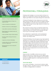 professionell försäljning