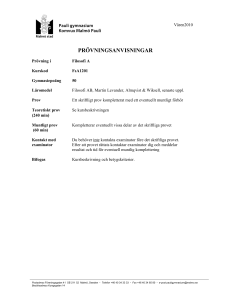 Filosofi A - prövningx