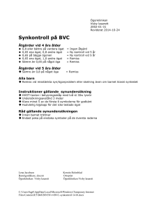 Synkontroll på BVC