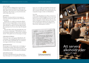 Att servera alkoholdrycker - lagar och regler