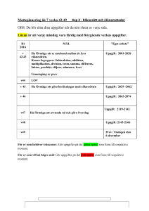 Matteplanering åk 7 vecka 42-49 Kap 2
