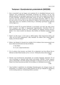 Tentamen i Kombinatorisk proteinteknik (NKED80)