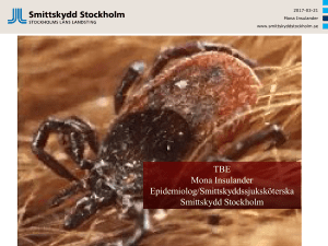 TBE Mona Insulander Epidemiolog/Smittskyddssjuksköterska