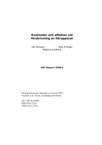Kostnader och effekter vid förskrivning av hörapparat