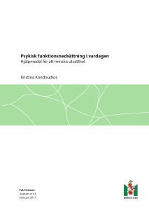 Psykisk funktionsnedsättning i vardagen