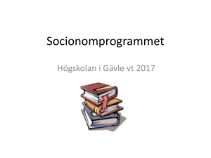 Socionomprogrammet - Högskolan i Gävle