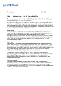 Högre vithet och lägre vikt för Korsnäs White