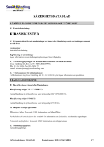 dibasisk ester - Swed Handling