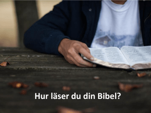 Hur läser du din Bibel?