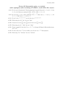 Errata till Matematisk analys, en variabel andra upplagans