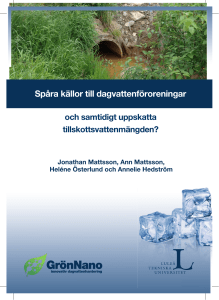 Spåra källor till dagvattenföroreningar och samtidigt uppskatta