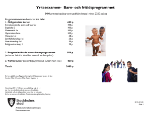 Yrkesexamen Barn och Fritid