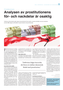 Analysen av prostitutionens för- och nackdelar är osaklig