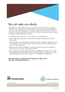 Bra att veta om ebola