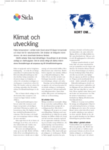 svensk kort om klimat
