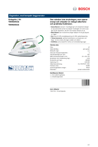 Faktablad Bosch TDI902431E