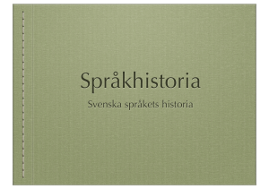 Svenska språkets historia