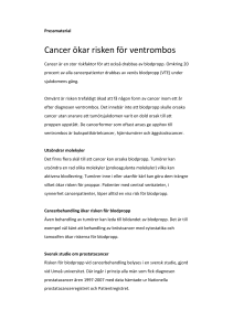 Cancer ökar risken för ventrombos