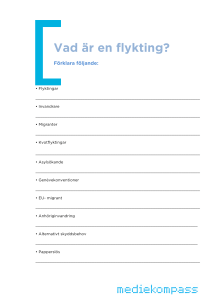 Vad är en flykting?