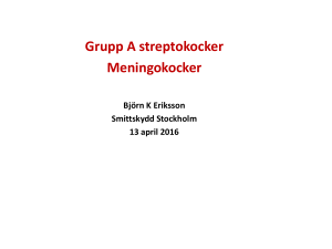 Grupp A streptokocker Meningokocker