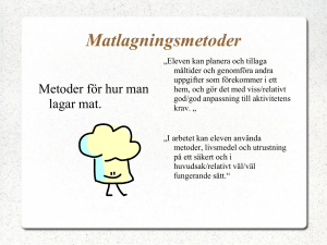 Matlagningsmetoder