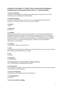 Kursplan för grundkurs (1-30 hp) i Statsvetenskap med inriktning på