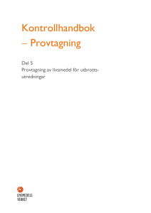 Kontrollhandbok Provtagning - Del 5 Provtagning av livsmedel för