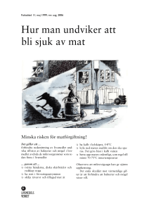 Hur man undviker att bli sjuk av mat