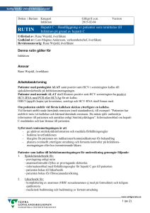 Hepatit C – Handläggning av patienter som remitteras till Infektion