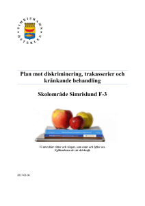 Plan mot diskriminering, trakasserier och kränkande behandling
