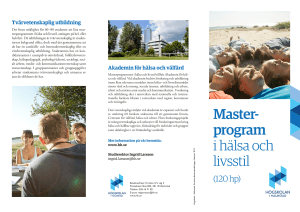 Master- program i hälsa och livsstil